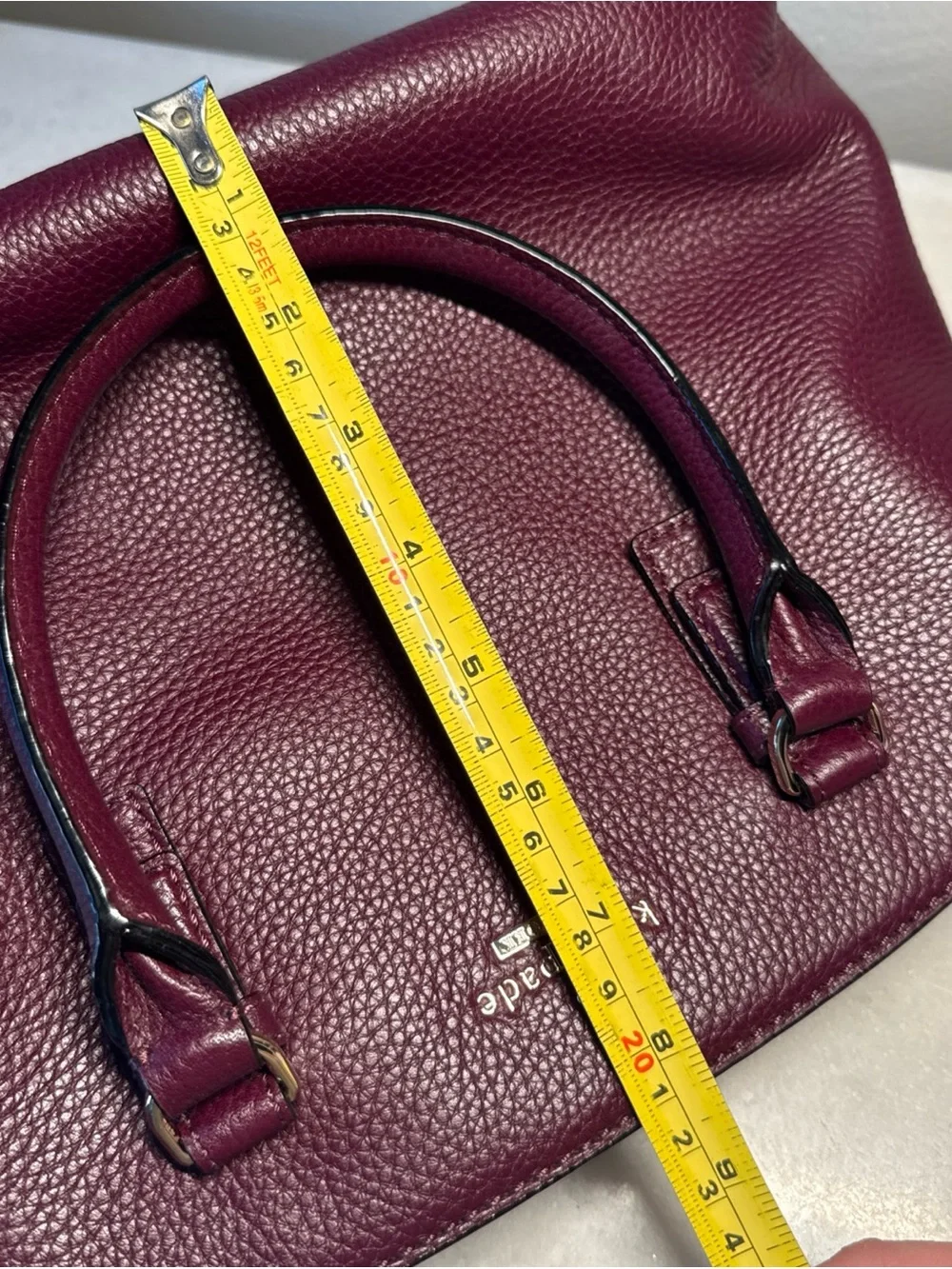 Kate Spade Cameron Street Lottie Satchel in Plum/Wine Leather